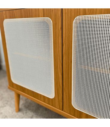 Balcão Grace 02 Portas Tela 01 Prateleira Freijó 91cm - 74626