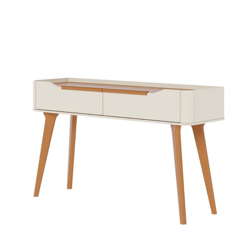 Aparador Crono Cor Off White Com Nature 2 Gavetas 136cm