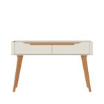 Aparador Crono Cor Off White Com Nature 2 Gavetas 136cm