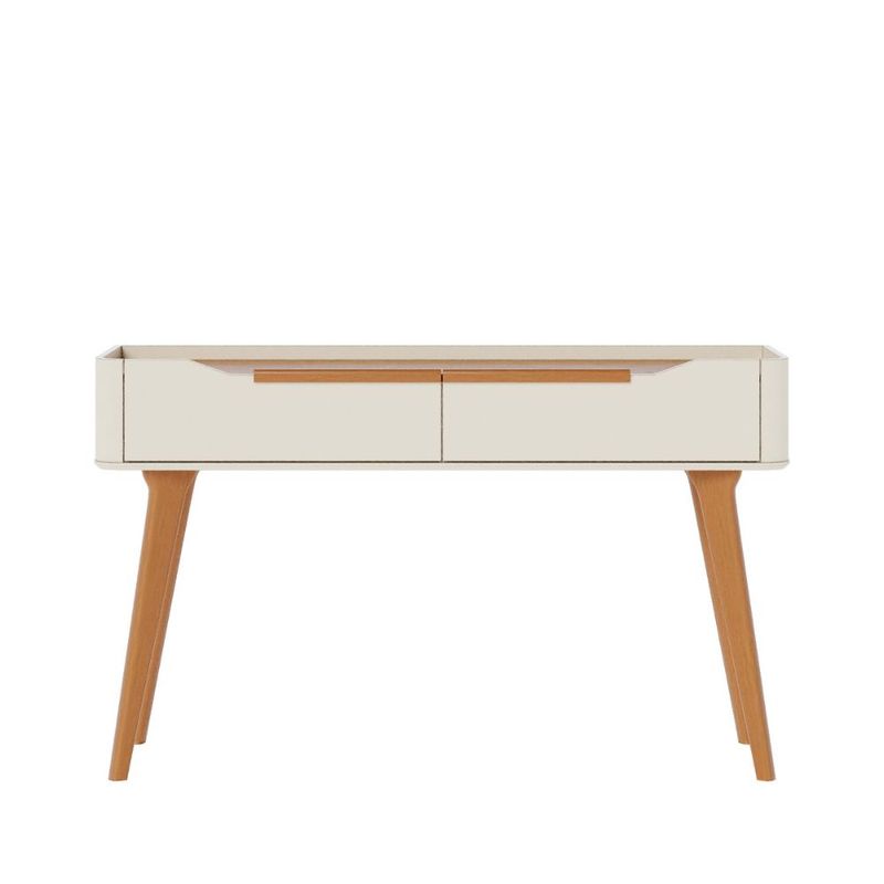 Aparador Crono Cor Off White Com Nature 2 Gavetas 136cm