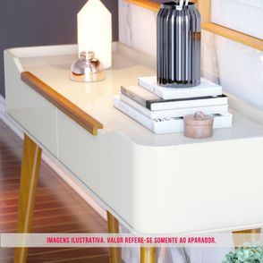 Aparador Crono Cor Off White 2 Gavetas 136cm - 79450