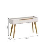 Aparador Crono Cor Off White 2 Gavetas 136cm - 79450