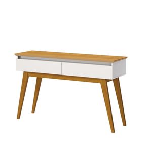 Aparador Estar Cor Off White Com Nature 2 Gavetas 136cm - 79289