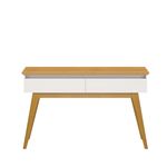 Aparador Estar Cor Off White Com Nature 2 Gavetas 136cm