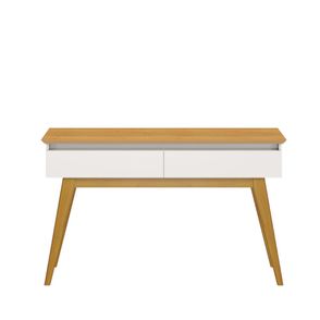 Aparador Estar Cor Off White Com Nature 2 Gavetas 136cm - 79289