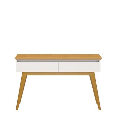 Aparador Estar Cor Off White Com Nature 2 Gavetas 136cm - 79289