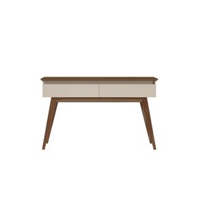 Aparador Estar Cor Off White Com Freijó 2 Gavetas 136cm - 79452