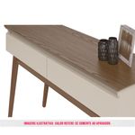 Aparador Estar Cor Off White Com Freijó 2 Gavetas 136cm