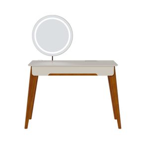 Penteadeira Queen Cor Off White Espelho Led 116cm - 79454