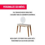 Penteadeira Queen Cor Off White Espelho Led 116cm - 7945