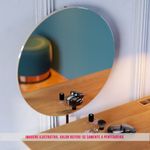 Penteadeira Queen Cor Off White Com Nature Espelho Led