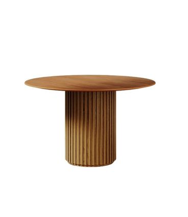 Mesa de Jantar Woodi Redonda Cor Cinamomo 135cm - 79292