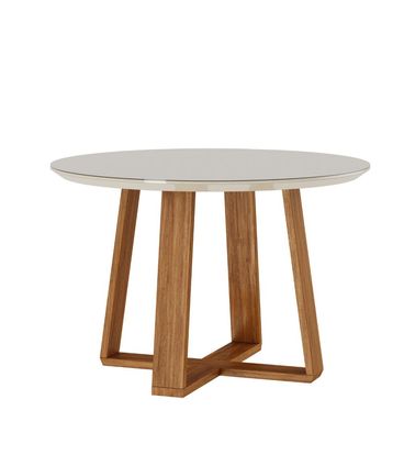 Mesa de Jantar Ondo Off White Com Nature 120cm - 79490