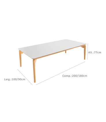 Mesa de Jantar Prisma Retangular Laminada