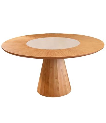 Mesa Luna com Tampo Giratório Off White