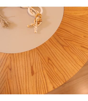 Mesa Luna com Tampo Giratório Off White