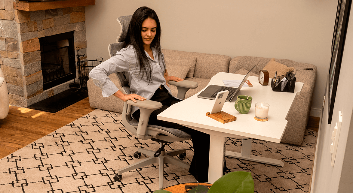 Banner Cadeira Siggy Verde no ambiente